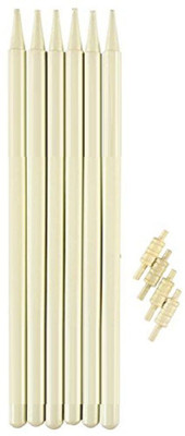 

QUINERGYS ™ Extra-StrongSet of 6 Stumps & Bails by Official Size(White)