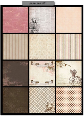 

Paper Pep Eno Greeting Pattern Scrapbooking Paper Pack 12" X 12" Romantic A