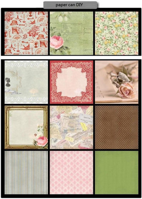 

Paper Pep Eno Greeting Pattern Scrapbooking Paper Pack 12" X 12" Romantic C