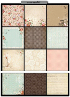

Paper Pep Eno Greeting Pattern Scrapbooking Paper Pack 12" X 12" Romantic B