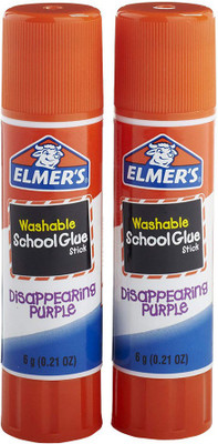 

Elmer's Disappearing Purple School Glue Sticks, 0.21 oz, Pack of 2 (E522)