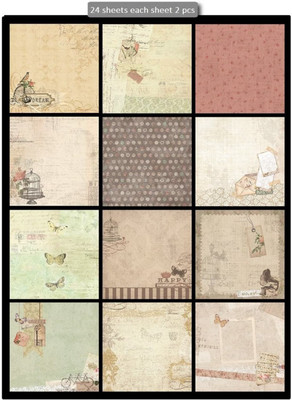 

Paper Pep Eno Greeting Pattern Scrapbooking Paper Pack 12" X 12" Afternoon