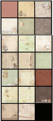 

Paper Pep Eno Greeting Pattern Scrapbooking Paper Pack 8" X 8" Afternoon