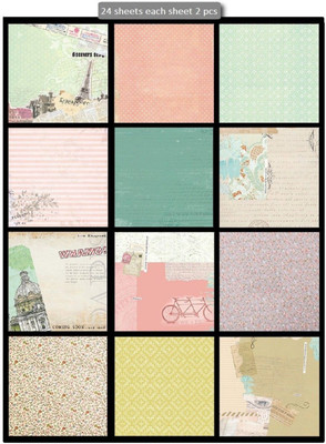 

Paper Pep Eno Greeting Pattern Scrapbooking Paper Pack 12" X 12" Reminiscence