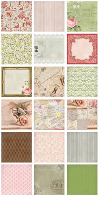 

Paper Pep Eno Greeting Pattern Scrapbooking Paper Pack 7" X 7" Romantic C