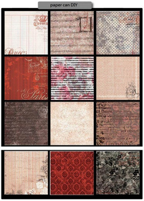 

Paper Pep Eno Greeting Pattern Scrapbooking Paper Pack 12" X 12" Retro B
