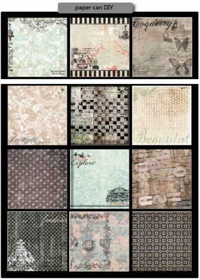 

Paper Pep Eno Greeting Pattern Scrapbooking Paper Pack 12" X 12" Retro C