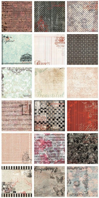 

Paper Pep Eno Greeting Pattern Scrapbooking Paper Pack 7" X 7" Retro C