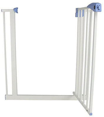 

SYGA Easy Open Walk-Thru Steel Safety Gate – Great for Pets and Children(White)