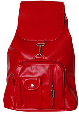 

DE EULE Girls Red School College Office Casual Backpack 15 L Backpack(Red)