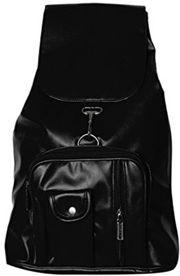 

DE EULE Girls Black School College Office Casual Backpack 15 L Backpack(Black)