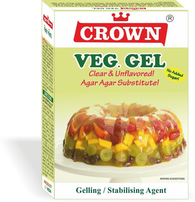 

crownfoods Veg Gelatin (Carageenan) 100 g (25 g X Pack of 4) Agar Agar Crystals(100 g)