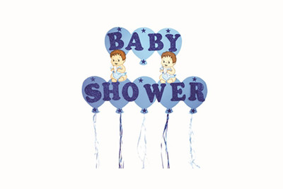 

Atpata Funky 16" Baby Shower (Blue) Foam Banner Baby Boy Banner(1.5 ft, Pack of 1)