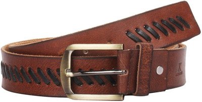 

K London Men Casual, Party, Evening Brown Genuine Leather Belt
