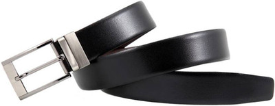 

WalletLee Men Formal Black, Brown Genuine Leather Reversible Belt