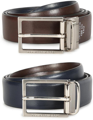 

Louis Philippe Men Formal Blue Genuine Leather Reversible Belt, Navy, Louis Philippe Men Formal Black, Brown Genuine Leather Reversible Belt, Navy