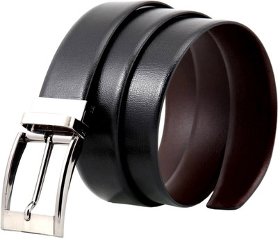 

WalletLee Men Formal Black, Brown Genuine Leather Reversible Belt