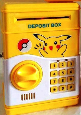 

Amayra Toy Electronic Atm Cum Piggy Bank In Your Famous Cartoon Character For kids Coin Bank(Yellow)