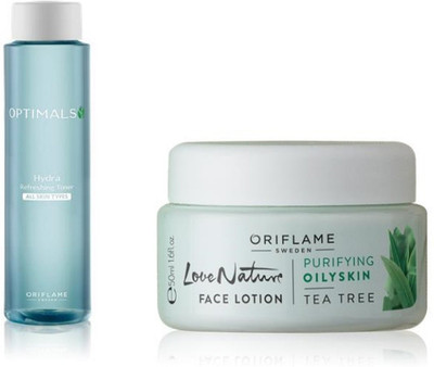 

Oriflame Sweden Optimals Hydra Refreshing Toner All Skin Types & Love Nature Purifying Face Cream oily Skin (Pack of 2)(Set of 2)