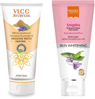 

VLCC Ayurveda Multani Mitti face pack 100gm + Snigdha face wash 100ml(Set of 2)
