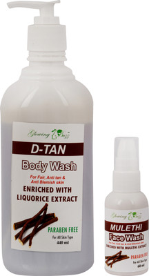 

Glowing Buzz Combo of D-TAN Body Wash and Mulethi Face Wash(Set of 1)