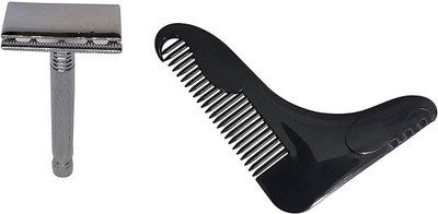 

Majik Double Edge Shaving Razor Safety And Beard Comb For Boys And Men(Set of 2)