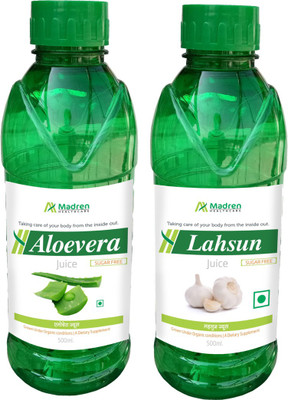 

Madren Healthcare Aloevera Juice & Lahsun Juice(2 x 500 ml)