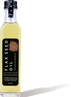 

THE OLD SOUL | 100% Pure Cold Pressed Flax Seed Oil | Alsi | 250 mL | Glass Bottle Vegetable Oil Glass Bottle(250 ml)