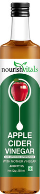 

NourishVitals With Mother Vinegar, Raw, Unfiltered & Undiluted Apple Cider Vinegar(250 ml, Citrus Flavored)