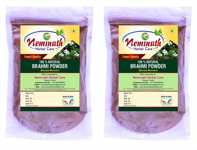 

Neminath Herbal Care 100% Natural Brahmi Leaves (Bacopa Monnieri) Powder For Complete Hair Care Naturally (Pack Of 2)(200 Grams)(200 g)