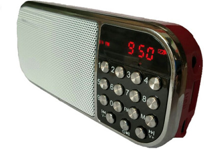 

OYD high sound fm radio with digital clock support USB , Memory card, Headphone out FM Radio(Red)