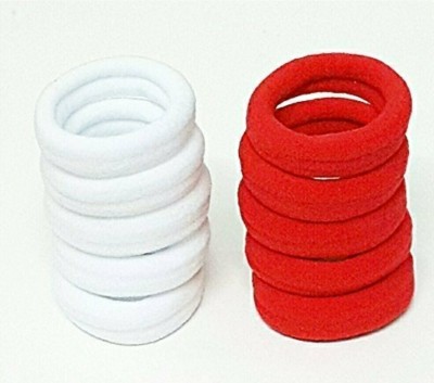 

shiviksha Hair rubber band Pack of ten Rubber Band(Red, White)