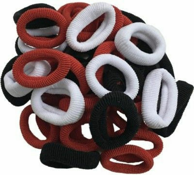 

shiviksha Hair rubber band pack of 50 Rubber Band(Red, Black, White)