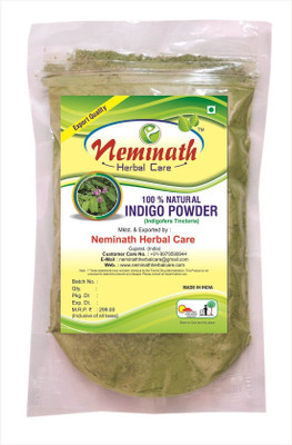

Neminath Herbal Care 100% Natural Indigo Leaves (Indigofera Tinctoria) Powder As Hair Colorant Naturally Hair Color(Green)