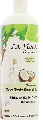

La Flora Organics Virgin Coconut Oil- Cold pressed,Undiluted-Skin & Hair Care Hair Oil(200 ml)