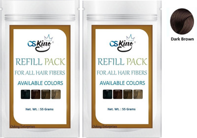 

Osking Hair Building Fibers Refill Pack 55 gram (Hair Loss Concealer ) Dark Brown , Pack of 2(110 g)