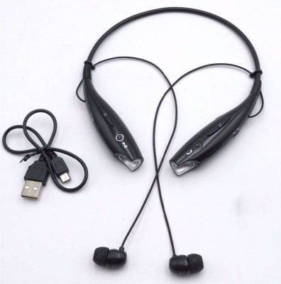 Omniversal Hbs 730 Bluetooth Stereo Headset Wireless Earphone Music Cell Phone Headsets Bluetooth Headset(Black, In the Ear)