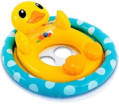 

Intex Shark View larger Inflatable See Me Sit Pool Ride Duck Inflatable Pool(Yellow)