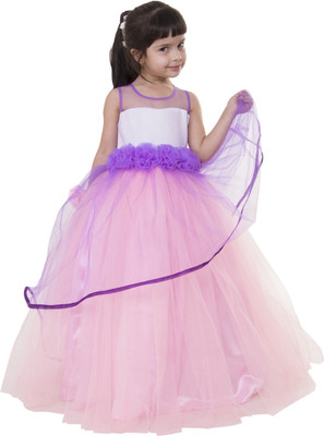 

Samsara Couture Girls Maxi/Full Length Party Dress(Multicolor, Sleeveless