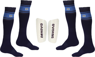 

DeNovo (One Pair Large Football Shin Guard + Two Pairs Knee Length Poplin Football Socks) Football Kit