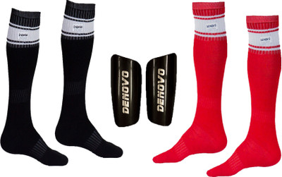 

DeNovo (One Pair Large Football Shin Guard + Two Pairs Knee Length Poplin Football Socks) Football Kit