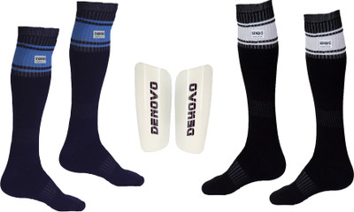 

DeNovo (One Pair Large Football Shin Guard + Two Pairs Knee Length Poplin Football Socks) Football Kit