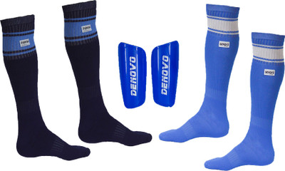 

DeNovo (One Pair Large Football Shin Guard + Two Pairs Knee Length Poplin Football Socks) Football Kit