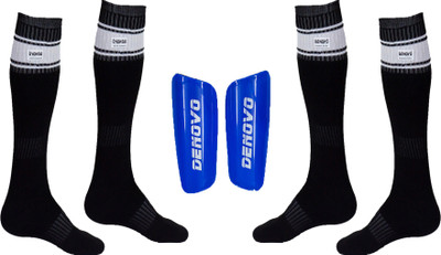 

DeNovo (One Pair Large Football Shin Guard + Two Pairs Knee Length Poplin Football Socks) Football Kit