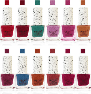 

Medin Paris Premium quality fashion cookie crumble Nail Polish Combo Set of 12 multicolor 10