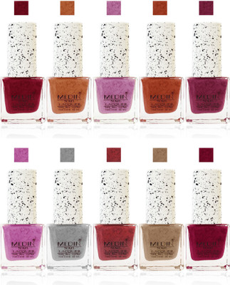 

Medin Paris Premium quality fashion cookie crumble Nail Polish Combo Set of 10 multicolor 3