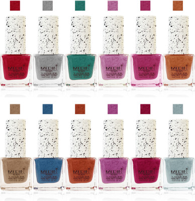 

Medin Paris Premium quality fashion cookie crumble Nail Polish Combo Set of 12 multicolor