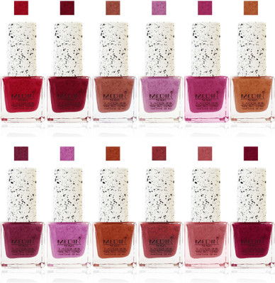 

Medin Paris Premium quality fashion cookie crumble Nail Polish Combo Set of 12 multicolor 11