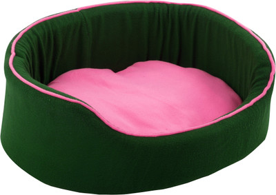 

PETSHUB Elite Super Soft Fluorescent Pink & Black Reversible DOG & CAT bed (Export Quality)-Medium M Pet Bed(Pink)