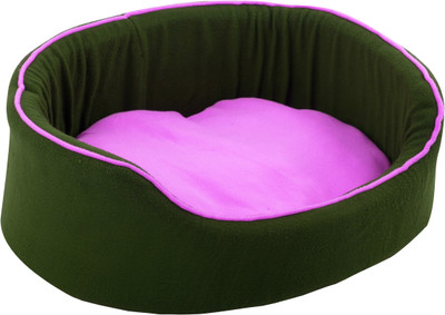 

PETSHUB PetsHub's Elite Super Soft Fluorescent Purple & Black Reversible DOG & CAT bed (Export Quality)-XL XL Pet Bed(Purple)